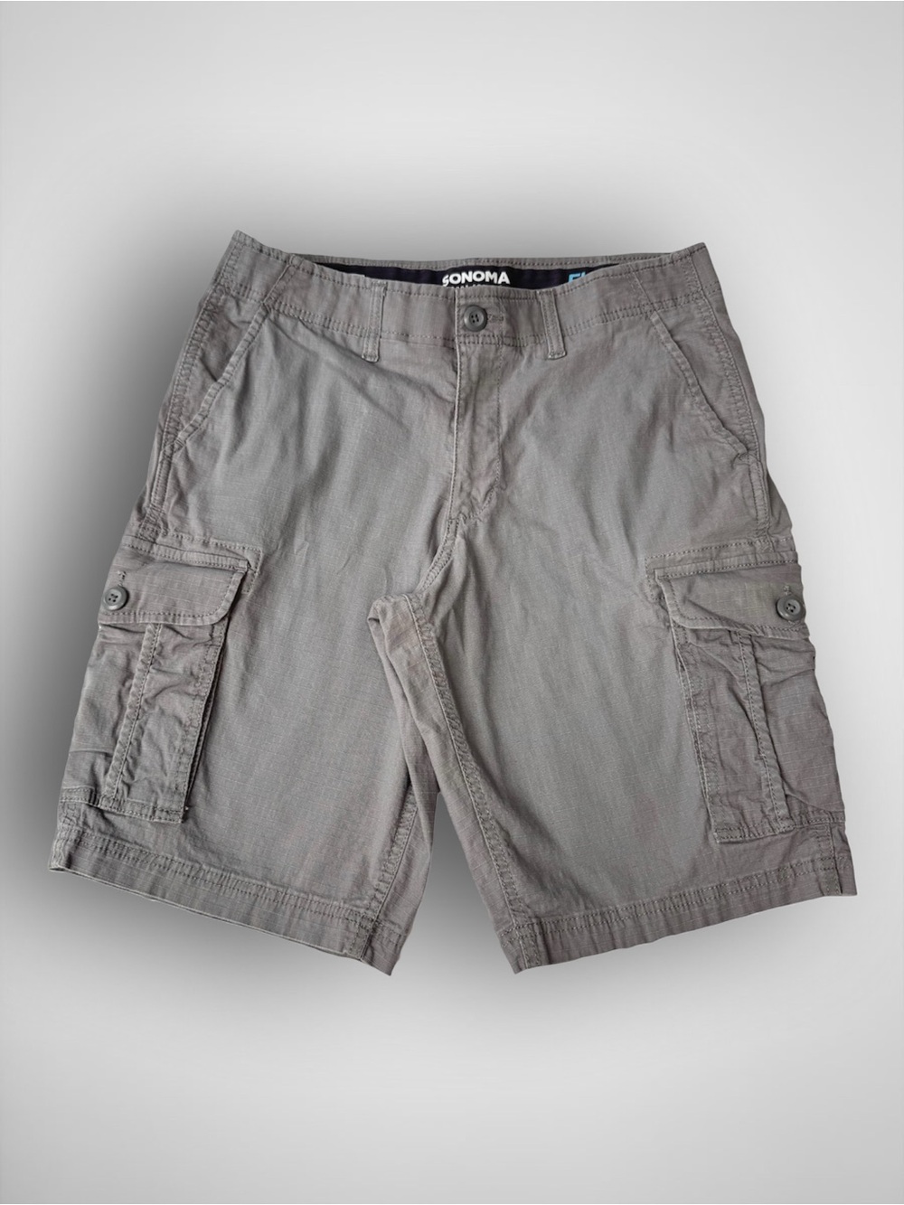 Sonoma Men’s Gray Cargo Shorts with Utility Pockets